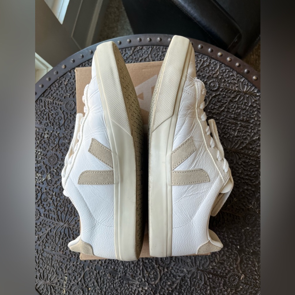 VEJA CAMPO LEATHER WHITE ALMOND SNEAKERS 42.5 11.5 9.5 - Picture 7 of 11